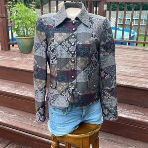 Renfrew Collection Patchwork Lined Blazer Size 6- BOHO